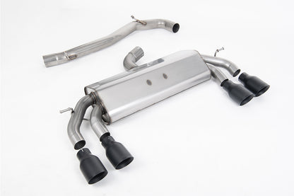 Milltek Sport Abgasanlage passend für VW Golf VII R 2.0 TSI 4motion Facelift - non-resonated - runde schwarze Endrohre