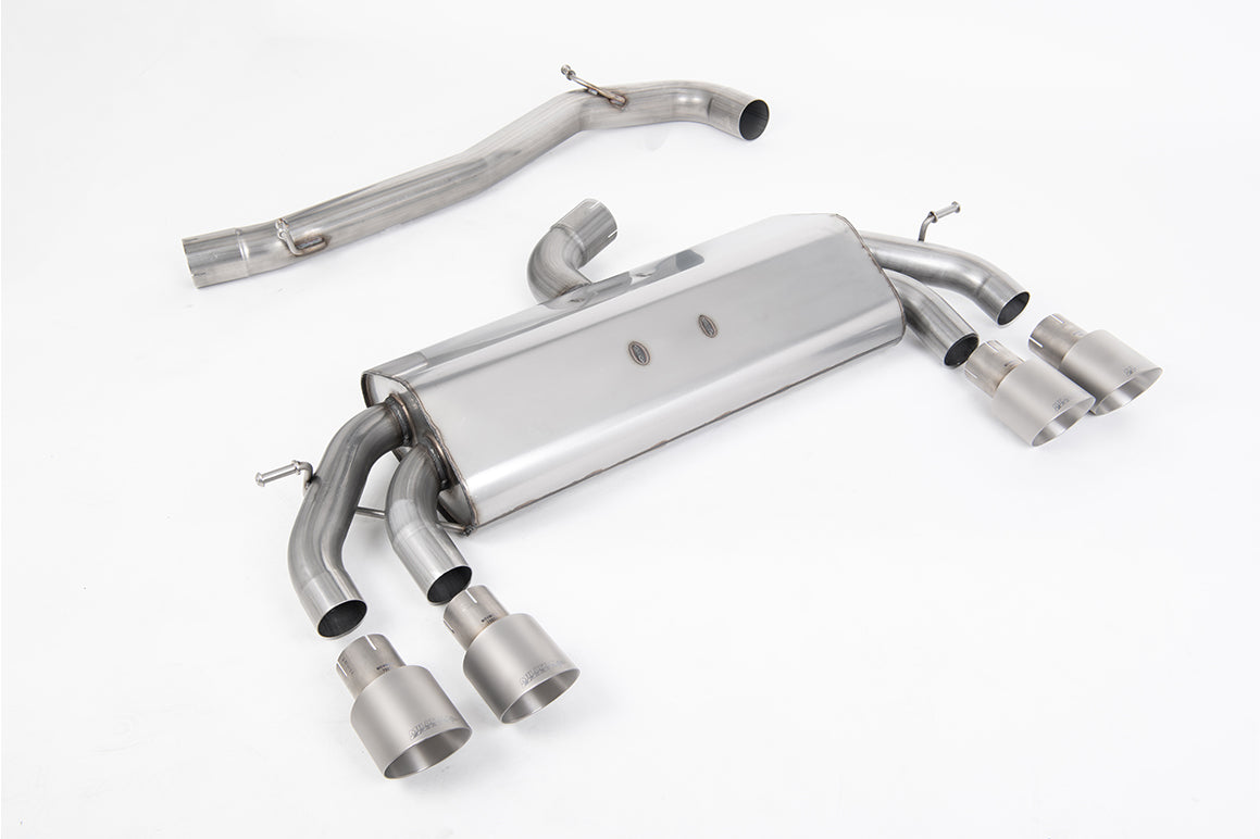 Milltek Sport Abgasanlage passend für VW Golf VII R 2.0 TSI 4motion Facelift - non-resonated - runde titan Endrohre