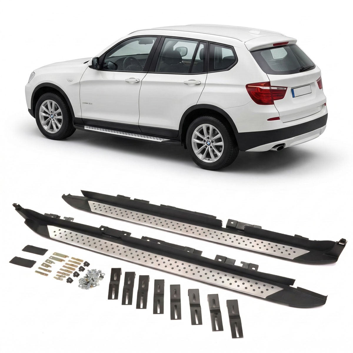 SUV Seitenschweller Set Aluminium passend für BMW X3 F25 2010-2017