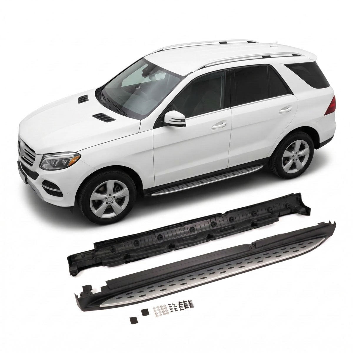 SUV Seitenschweller Set Aluminium passend für Mercedes ML-Klasse GLE W166 2011-2018