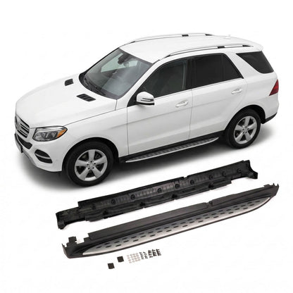 SUV Seitenschweller Set Aluminium passend für Mercedes ML-Klasse GLE W166 2011-2018