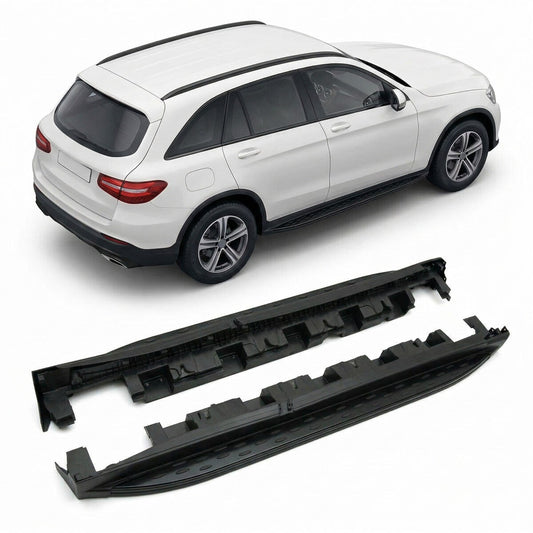 Schwarze Alu Seitenschweller passend für Mercedes GLC X253 C253 2015-2022