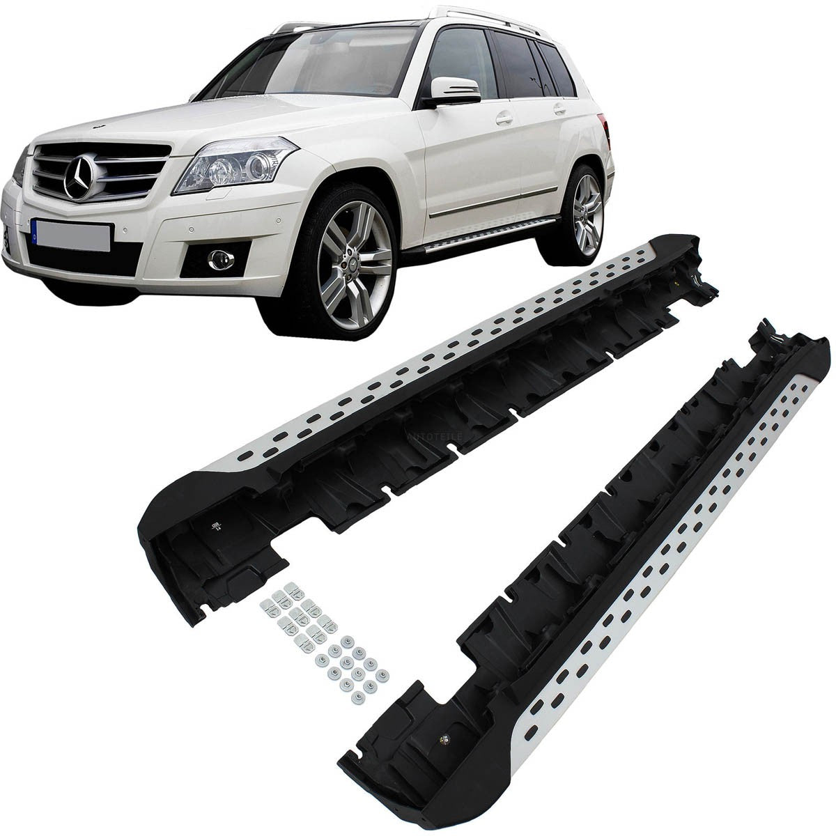 Aluminium Seitenschweller passend für Mercedes GLK-Klasse X204 2008-2015