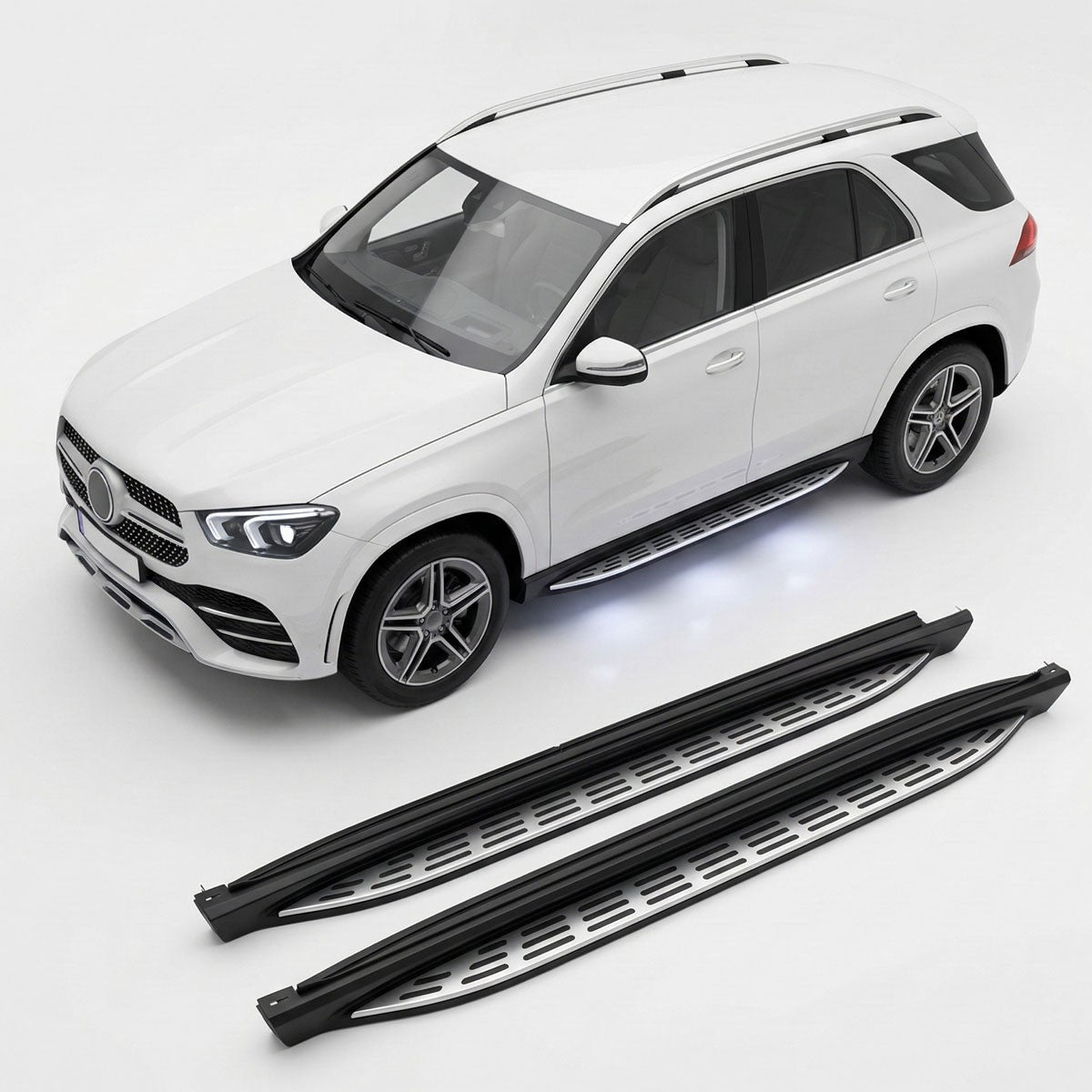 Aluminium Seitenschweller Laufflächen mit Licht passend für Mercedes GLE V167 2018+