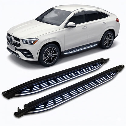 Alu Seitenschweller mit LED-Lichtern passend für Mercedes GLE Coupé (C167) 2019-2024