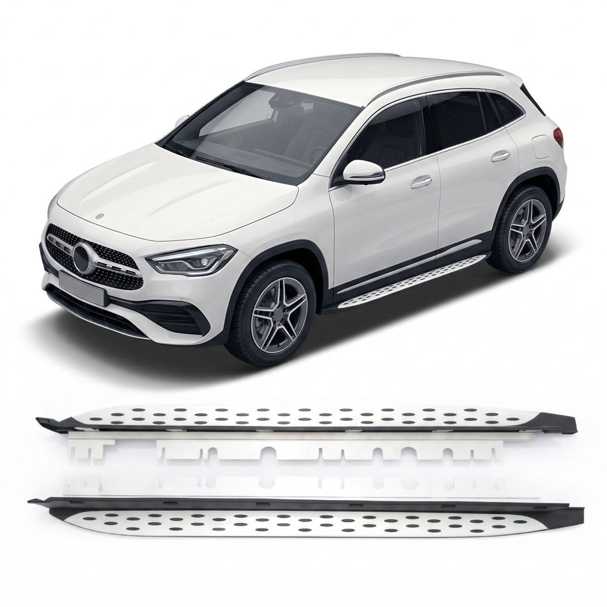 SUV Seitenschweller Set Aluminium passend für Mercedes GLA H247 2020-