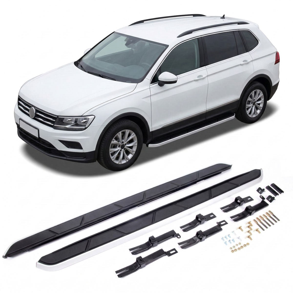Aluminium Seitenschweller Laufflächen passend für VW Tiguan 2017-2023