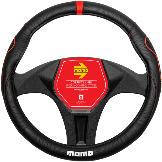 MOMO Lenkradhülle SWC 014 Super Grip schwarz / rot  Gr. S