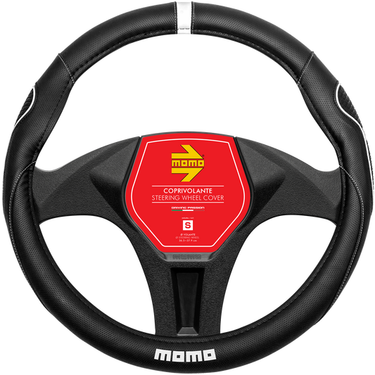 MOMO Lenkradhülle SWC 014 Super Grip schwarz / weiß  Gr. S