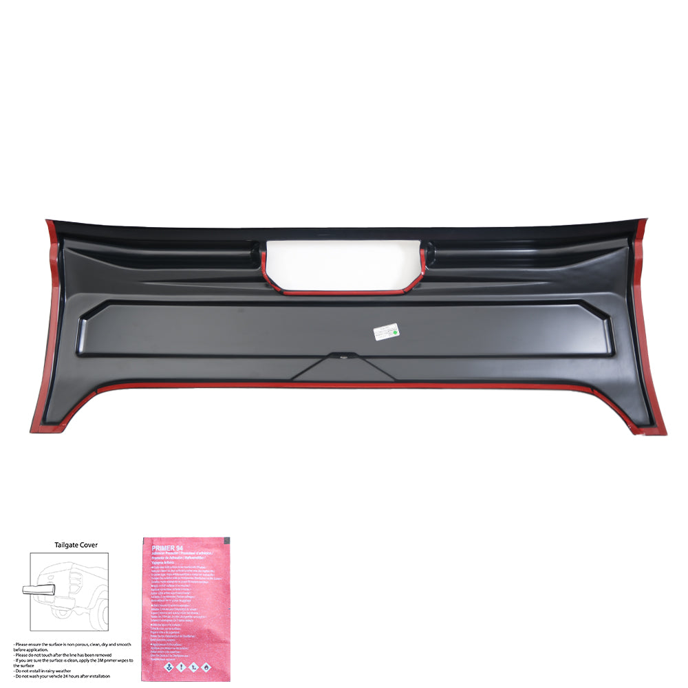 TC07.017-G - Heckklappenabdeckung passend für Ford Ranger T9 2023+ (Hochglanz Schwarz)