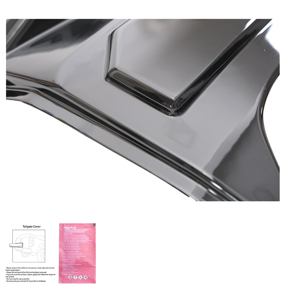 TC07.017-G - Heckklappenabdeckung passend für Ford Ranger T9 2023+ (Hochglanz Schwarz)