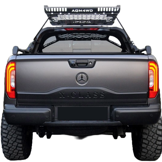 Heckklappenabdeckung passend für MERCEDES X-Klasse W470 2017+ V2 Matt Schwarz