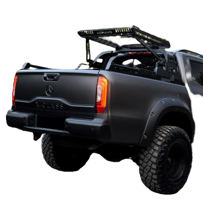 Heckklappenabdeckung passend für MERCEDES X-Klasse W470 2017+ V2 Matt Schwarz
