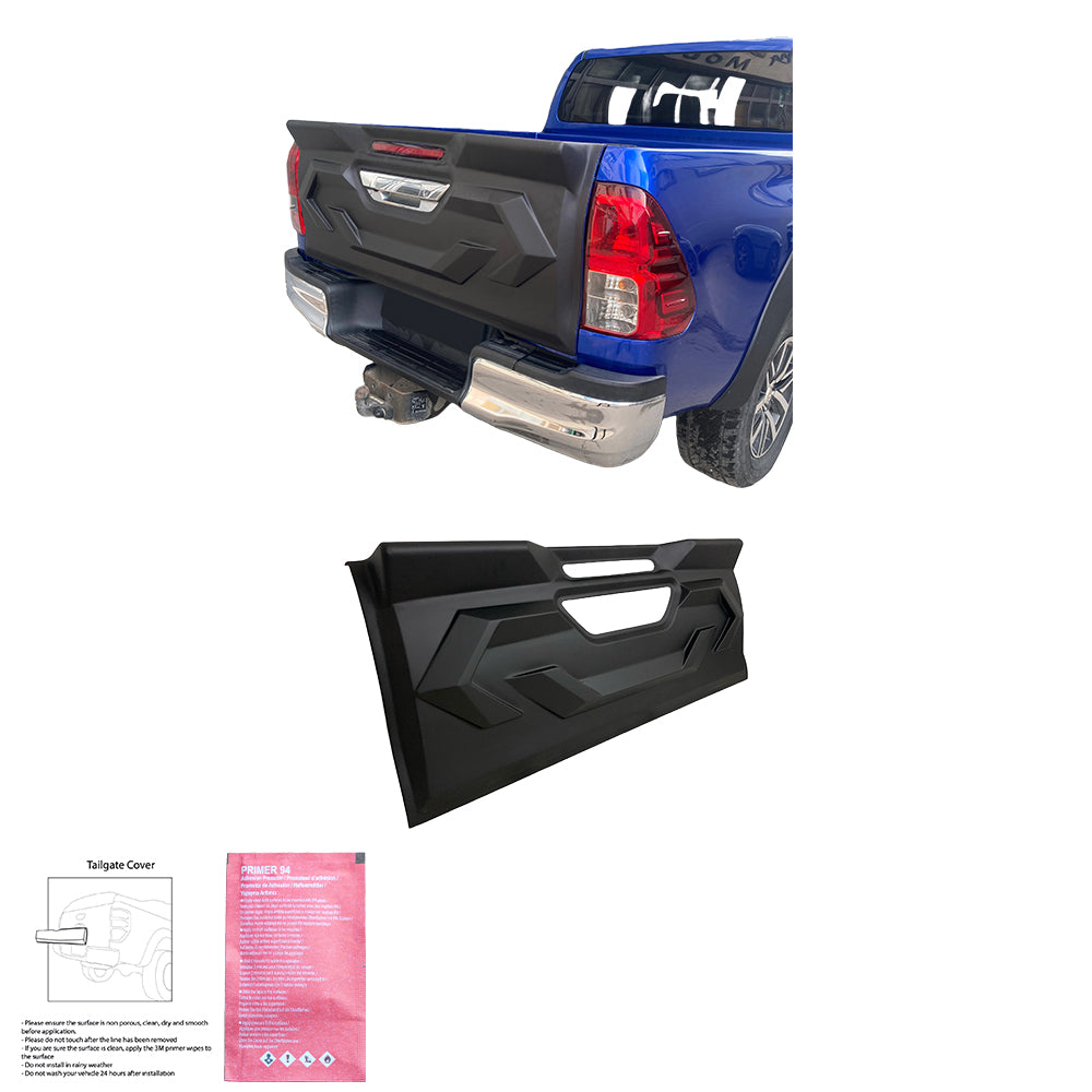 Heckklappenabdeckung passend für TOYOTA Hilux 8. Generation 2015-2020 Matt Schwarz