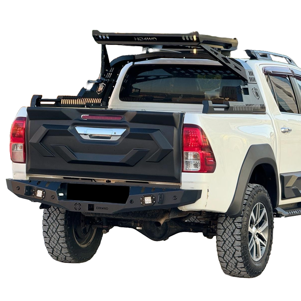 Heckklappenabdeckung passend für TOYOTA Hilux 8. Generation 2015-2020 Matt Schwarz
