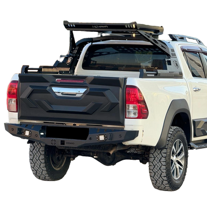 Heckklappenabdeckung passend für TOYOTA Hilux 8. Generation 2015-2020 Matt Schwarz