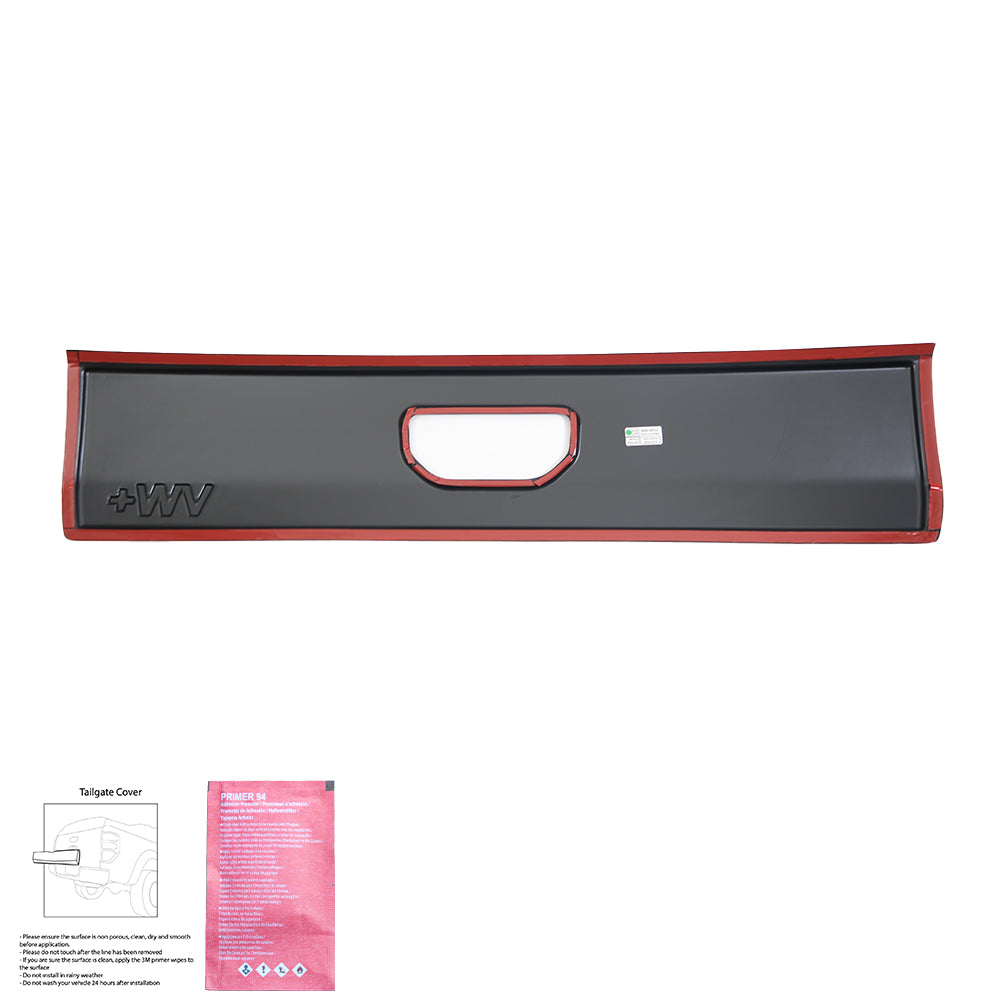 Heckklappenabdeckung passend für VW Transporter T6-T6.1 2015-2021 Matt Schwarz