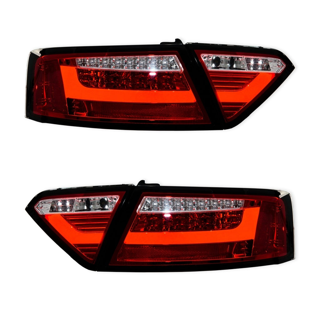 Heckleuchten LED Rot Klar passend für AUDI A5 (8T) Coupe, Cabrio, Sportback Vor-Facelift 2007-2009