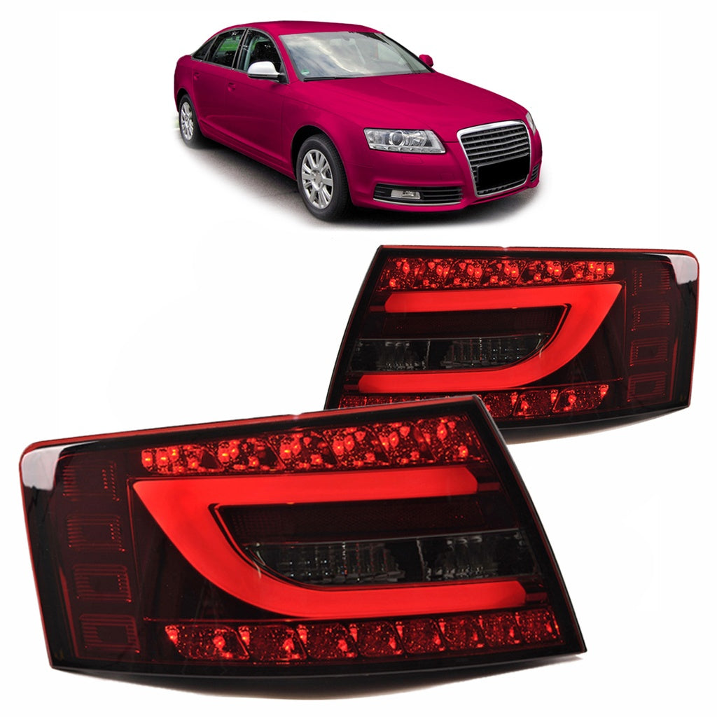 Heckleuchten LED Rot Smoke passend für AUDI A6 C6 (4F) Limousine Vor-Facelift 2004-2008