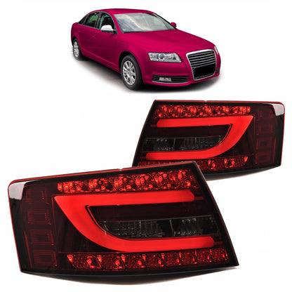 Heckleuchten LED Rot Smoke passend für AUDI A6 C6 (4F) Limousine Vor-Facelift 2004-2008