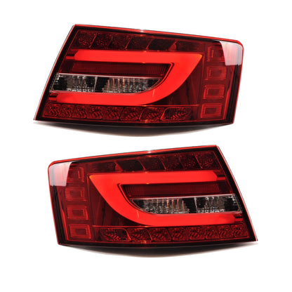 Heckleuchten LED Rot Klar passend für AUDI A6 C6 (4F) Limousine Vor-Facelift 2004-2008