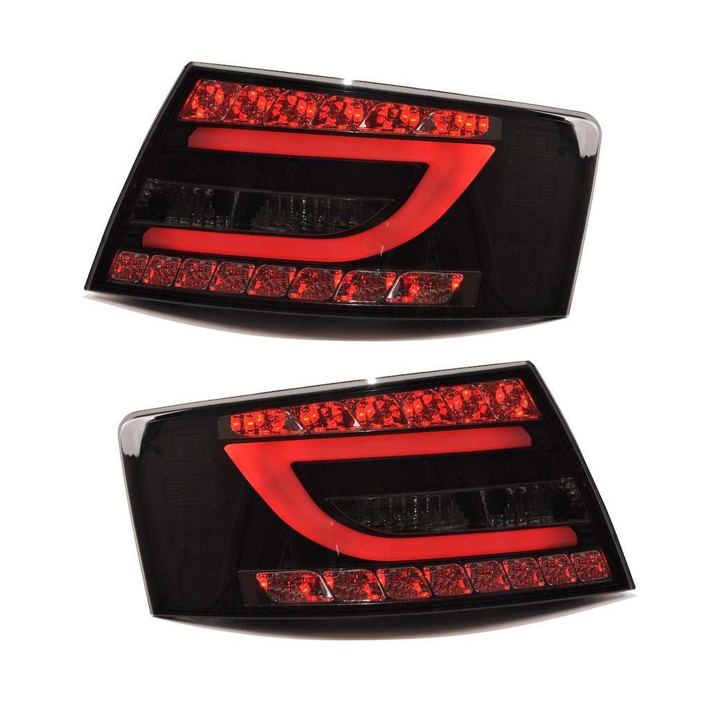 Heckleuchten LED Schwarz Smoke passend für AUDI A6 C6 (4F) Limousine Vor-Facelift 2004-2008