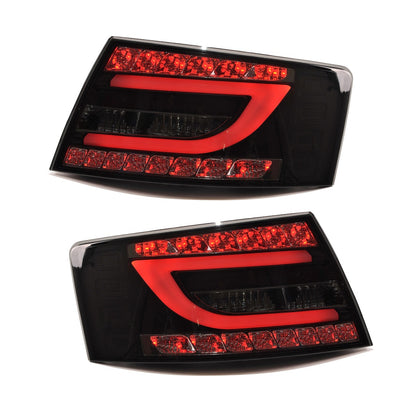 Heckleuchten LED Schwarz Smoke passend für AUDI A6 C6 (4F) Limousine Vor-Facelift 2004-2008