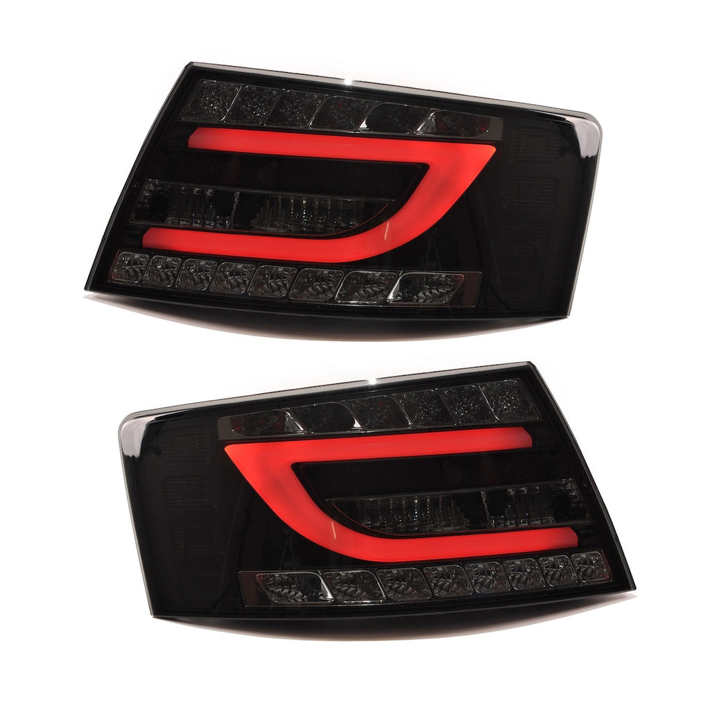 Heckleuchten LED Schwarz Smoke passend für AUDI A6 C6 (4F) Limousine Vor-Facelift 2004-2008