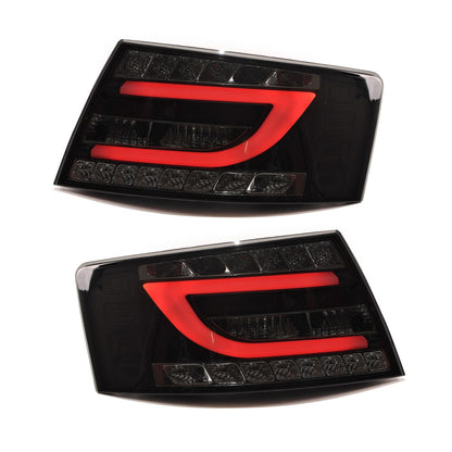 Heckleuchten LED Schwarz Smoke passend für AUDI A6 C6 (4F) Limousine Vor-Facelift 2004-2008