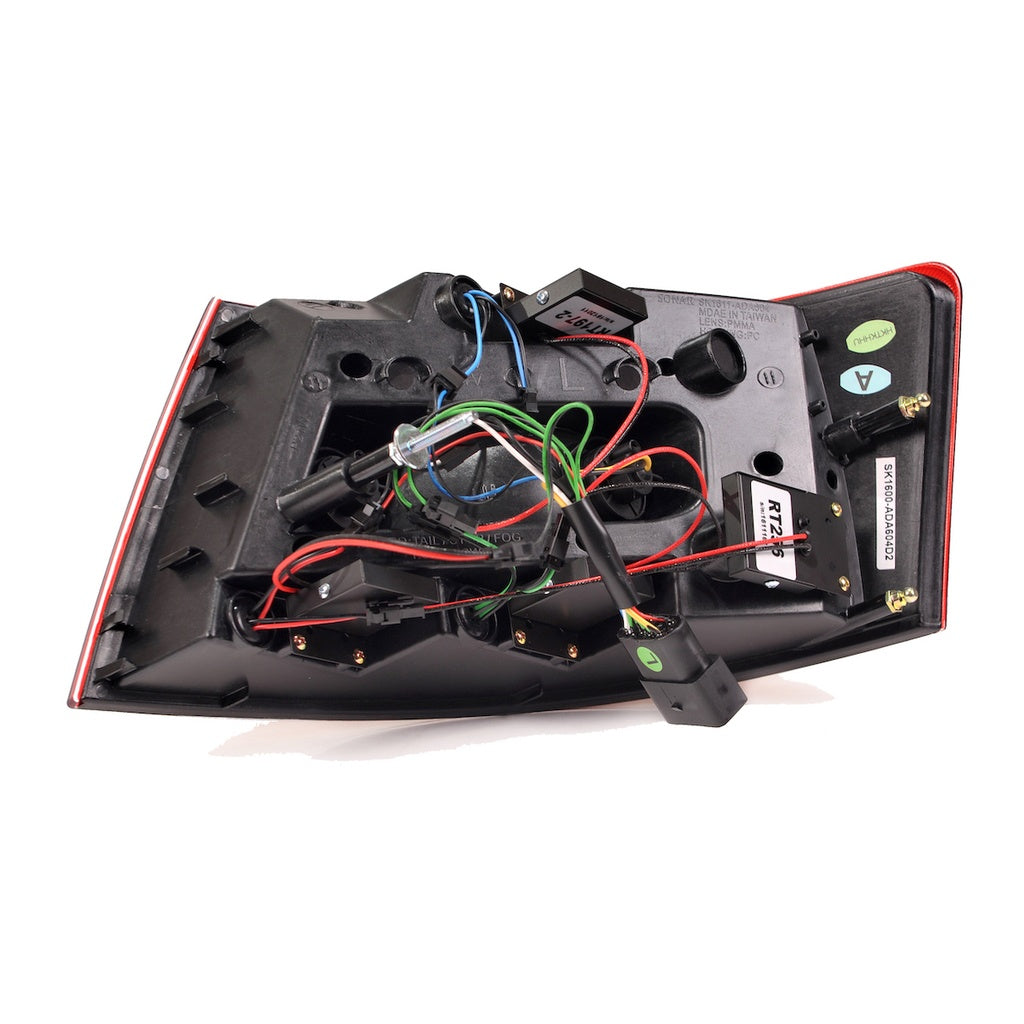 Heckleuchten LED Schwarz Smoke passend für AUDI A6 C6 (4F) Limousine Vor-Facelift 2004-2008