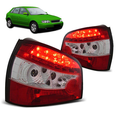 LED RÜCKLICHTER ROT WEISS passend für Audi A3 09.96-08.00