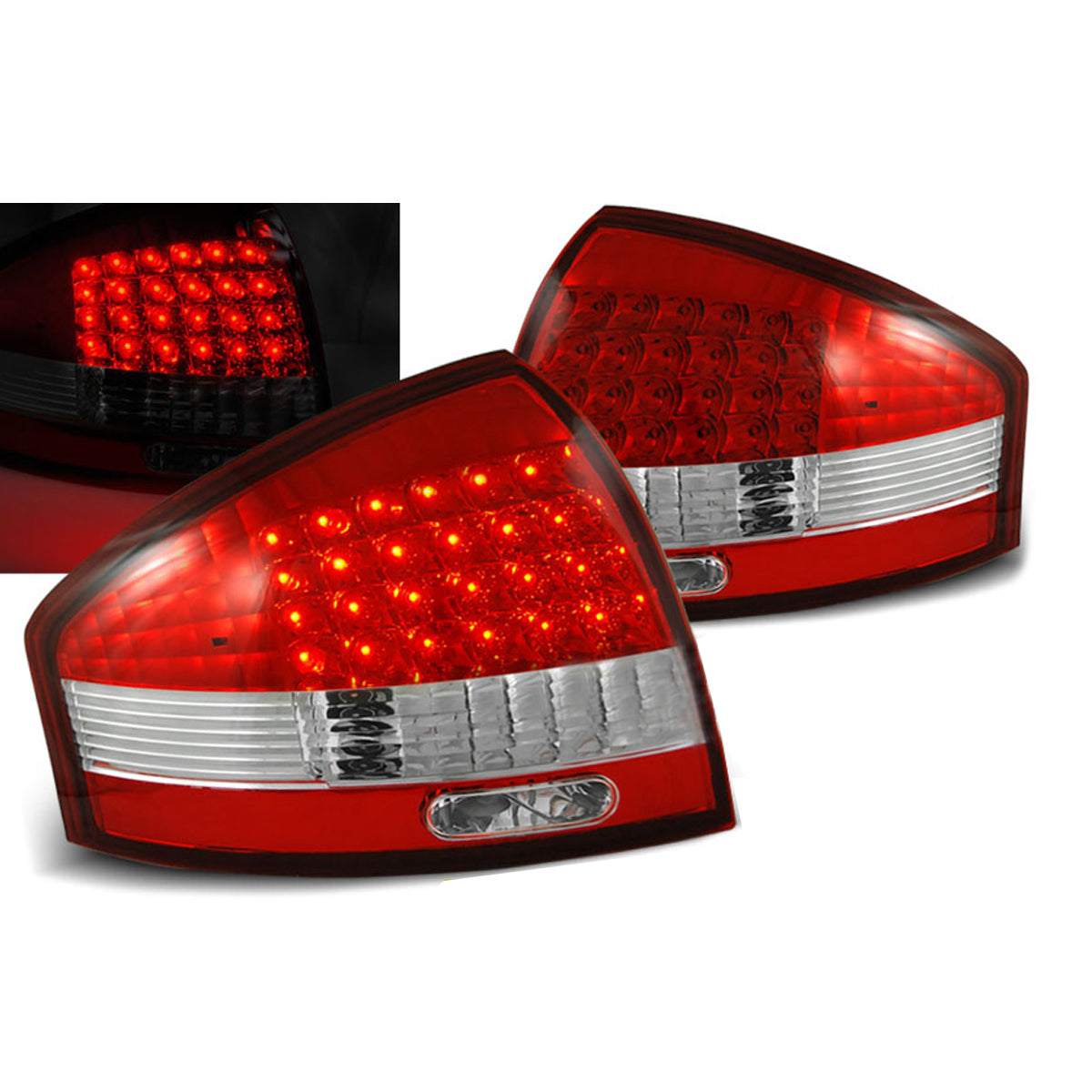 LED RÜCKLICHTER ROT WEISS passend für Audi A6 97-04