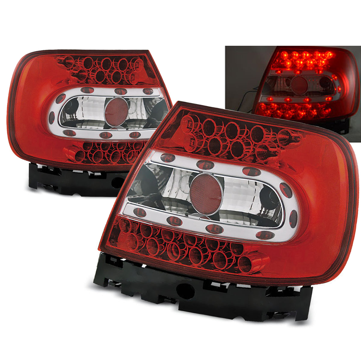 LED RÜCKLICHTER ROT WEISS passend für Audi A4 B5 11.94-10.00