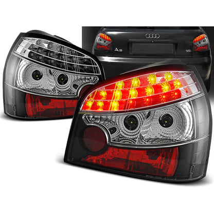 LED RÜCKLICHTER SCHWARZ passend für Audi A3 08.96-08.00