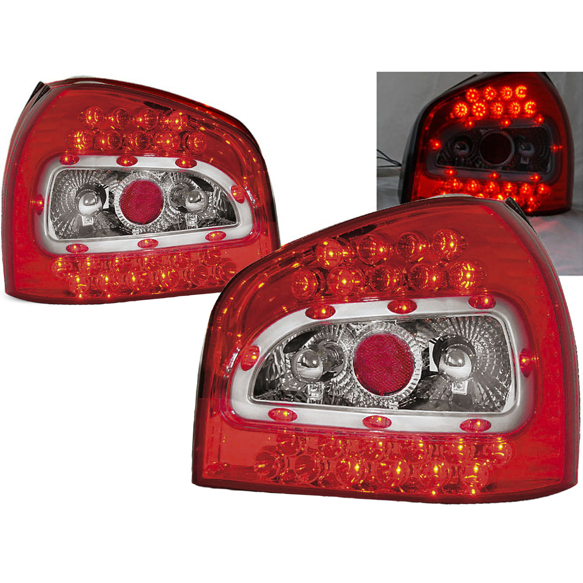 LED Rücklichter Rot Weiß passend für Audi A3 08.96-08.00
