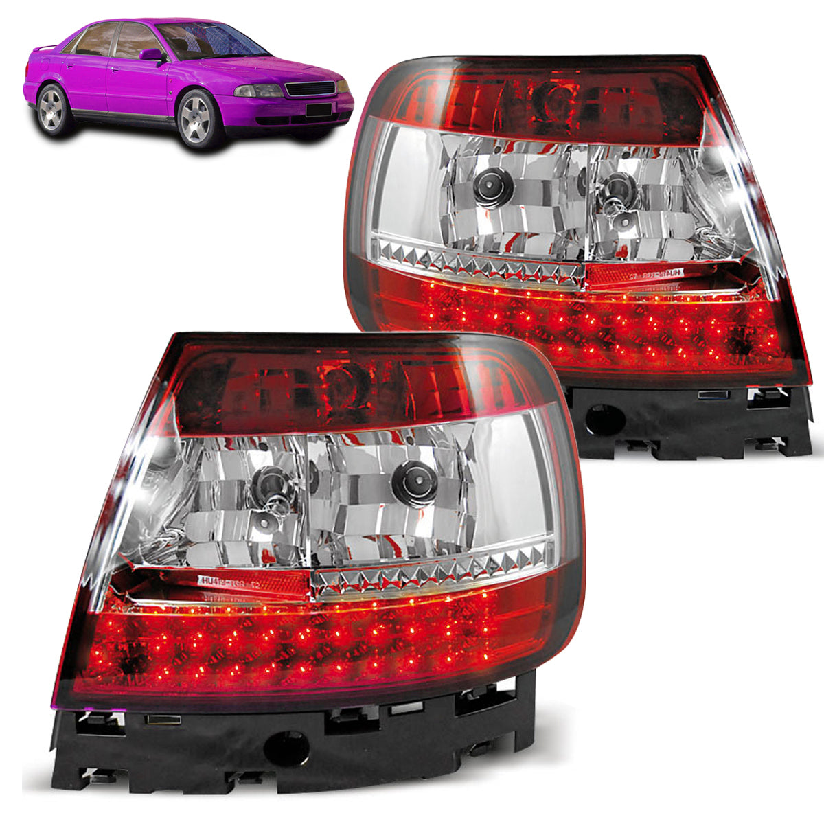 LED Rücklichter Rot Weiß passend für Audi A4 B5 11.94-09.00