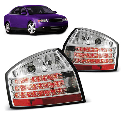 LED Rücklichter Chrom passend für Audi A4 10.00-10.04