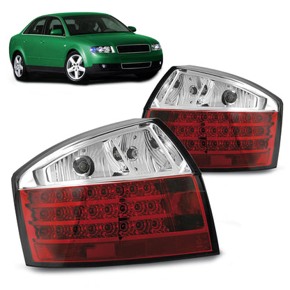 LED Rücklichter Rot Weiß passend für Audi A4 10.00-10.04