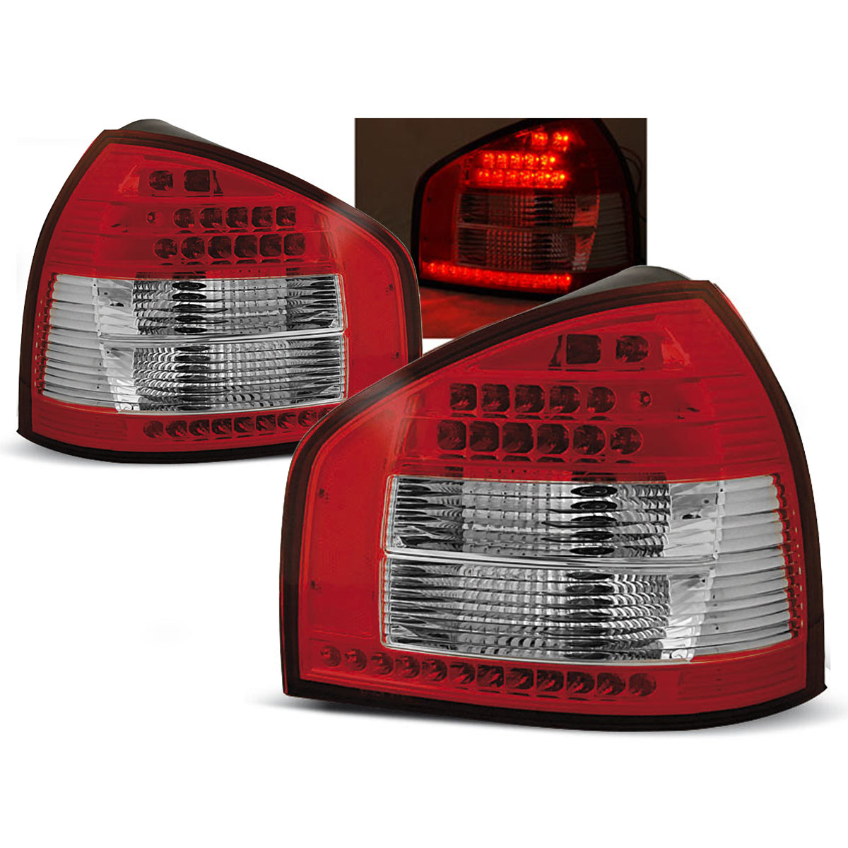 LED Rücklichter Rot Weiß passend für Audi A3 08.96-08.00