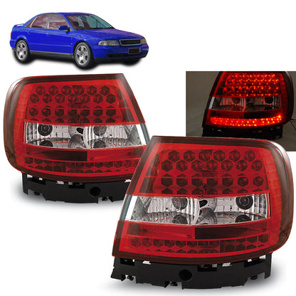 LED Rücklichter Rot Weiß passend für Audi A4 11.94-09.00