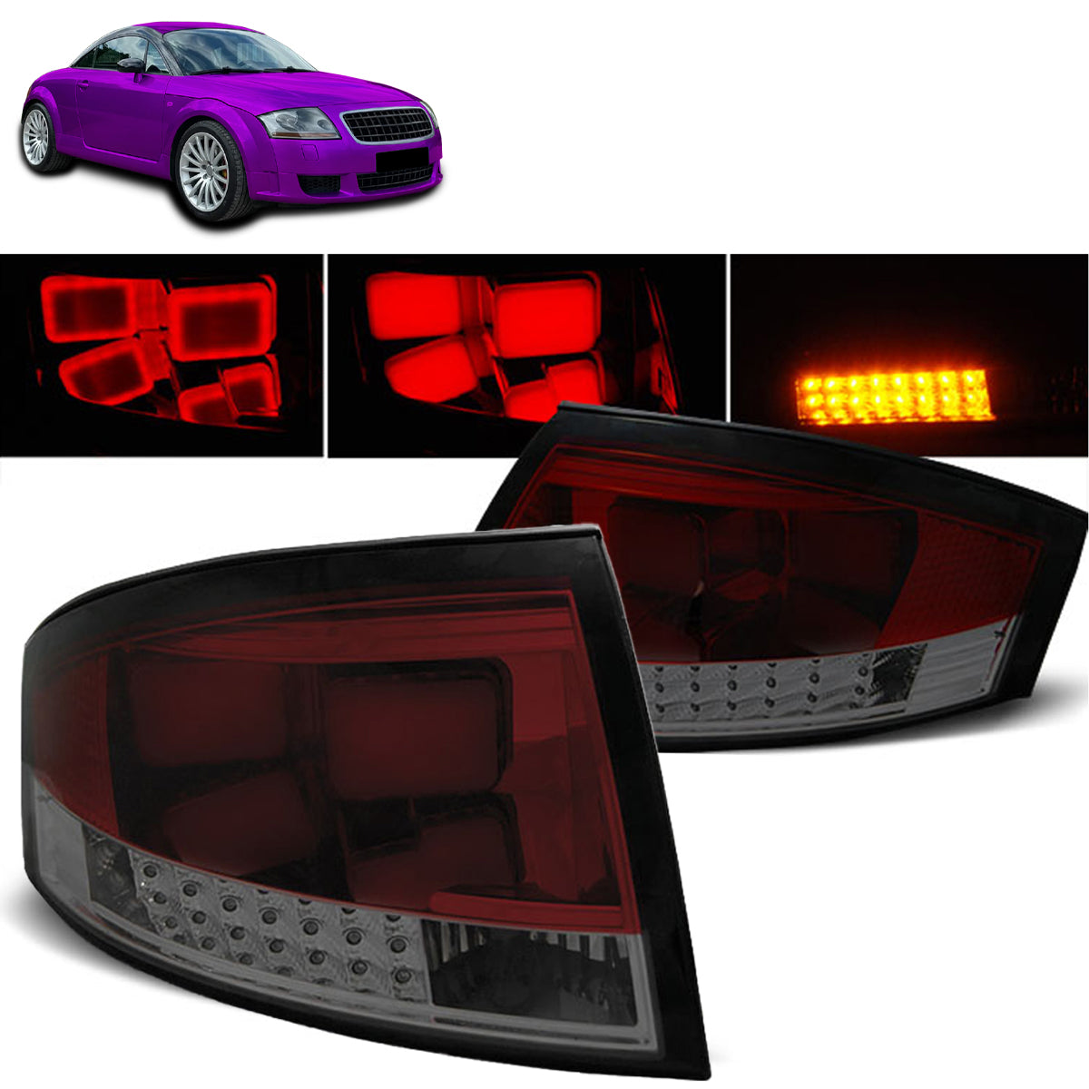LED Rücklichter Rot Rauch passend für Audi TT 8N 99-06