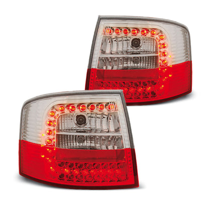 LED Rücklichter Rot Weiß passend für Audi A6 05.97-05.04 Avant