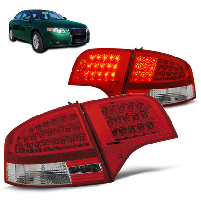 LED Rücklichter Rot Weiß passend für Audi A4 B7 11.04-11.07 Limousine
