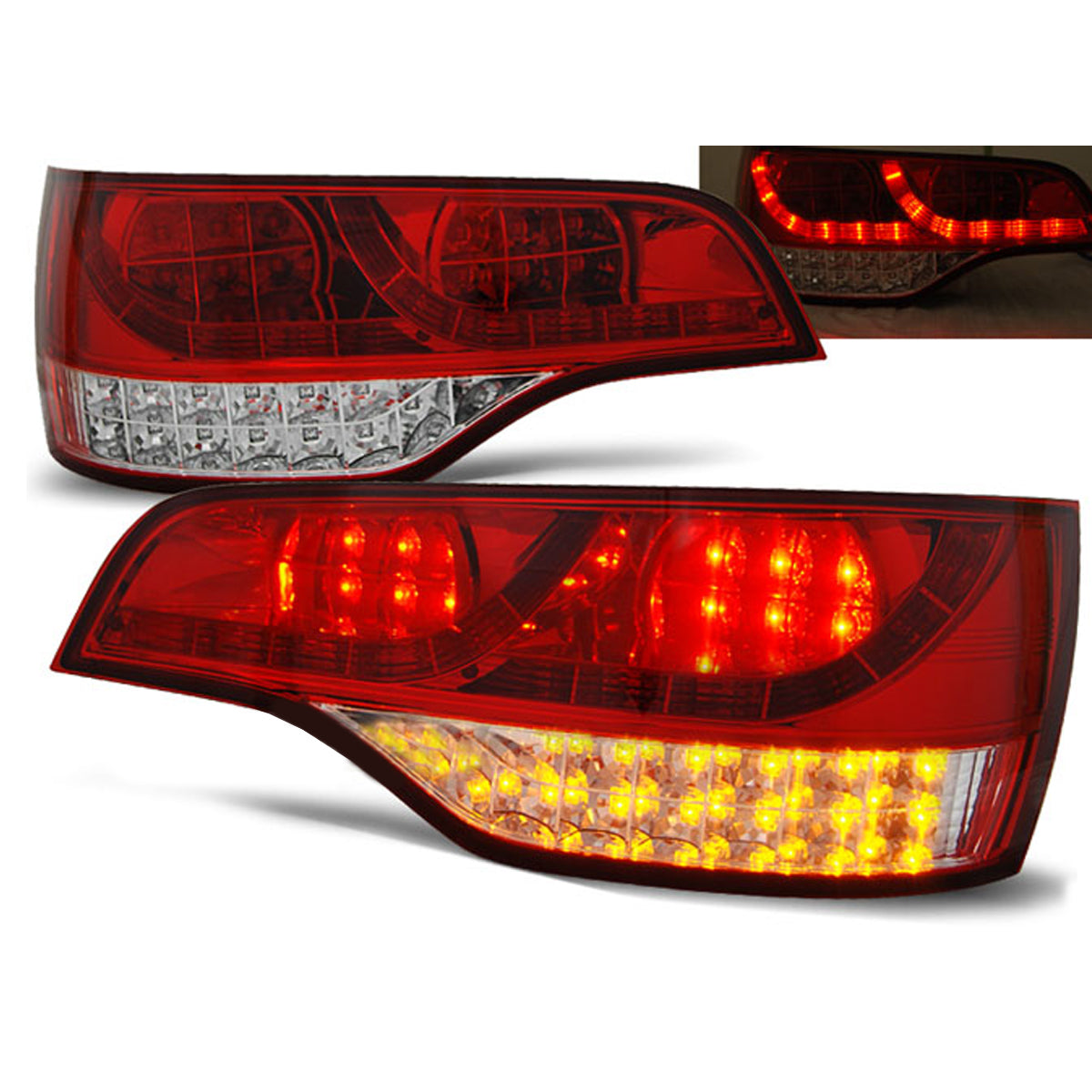 LED Rücklichter Rot Weiß passend für Audi Q7 06-09