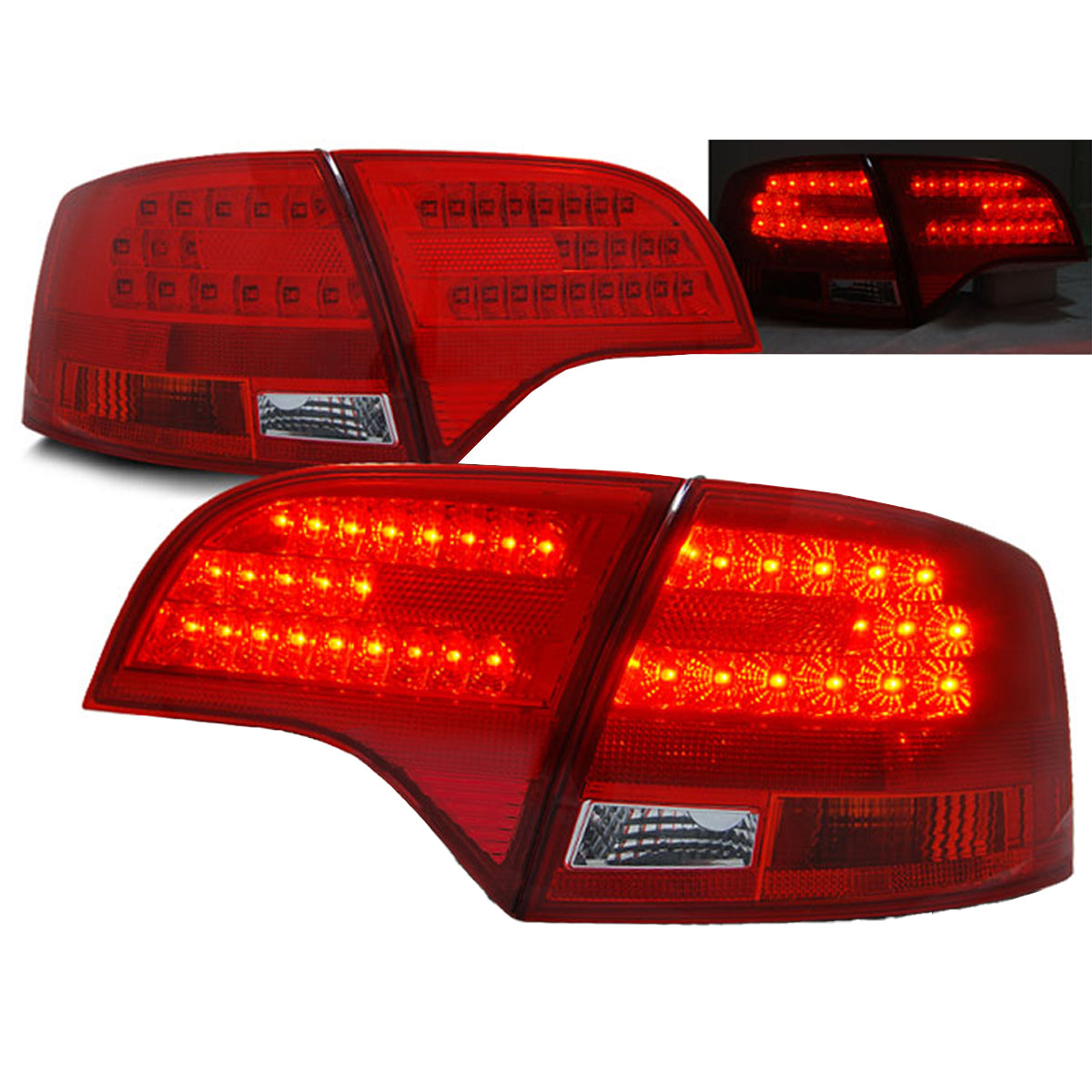 LED Rücklichter Rot Weiß passend für Audi A4 B7 11.04-03.08 Avant