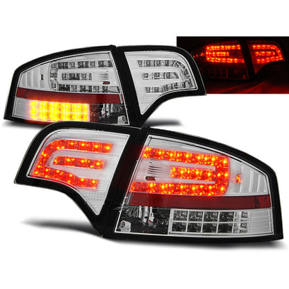 LED Rücklichter Chrom passend für Audi A4 B7 11.04-03.08 Limousine