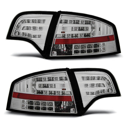 LED Rücklichter Chrom passend für Audi A4 B7 11.04-03.08 Limousine