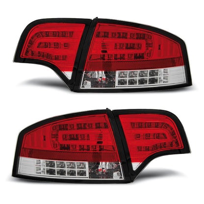 LED Rücklichter Rot Weiß passend für Audi A4 B7 11.04-03.08 Limousine