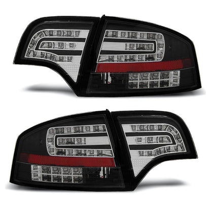 LED Rücklichter Schwarz passend für Audi A4 B7 11.04-03.08 Limousine
