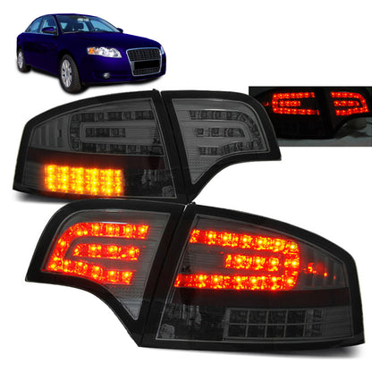 LED Rücklichter Rauch passend für Audi A4 B7 11.04-03.08 Limousine